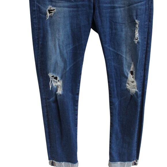 AG | The Stilt Roll-Up Cigarette Roll-Up Distressed Jeans Size 28 - Picture 5 of 10